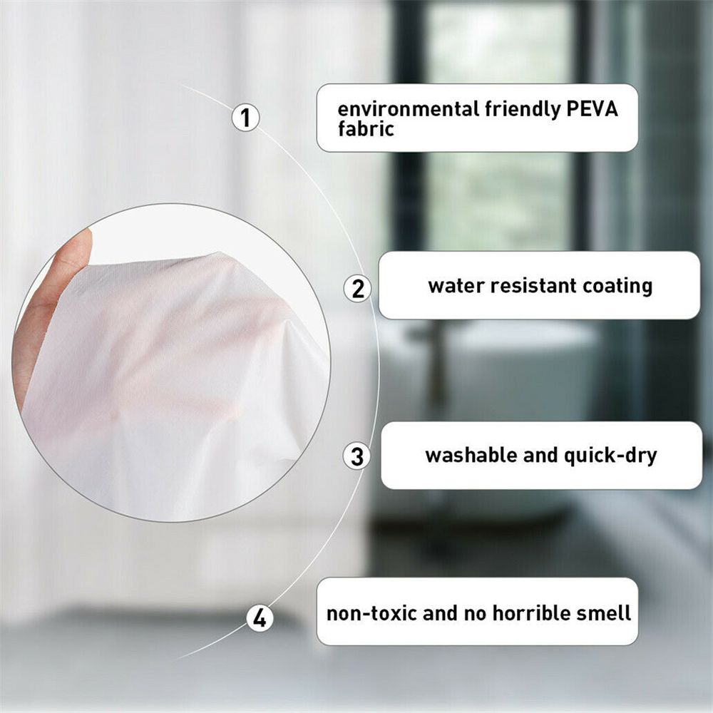 Waterproof Shower Curtain PEVA - Sustainable Living Eco Friendly review and price
